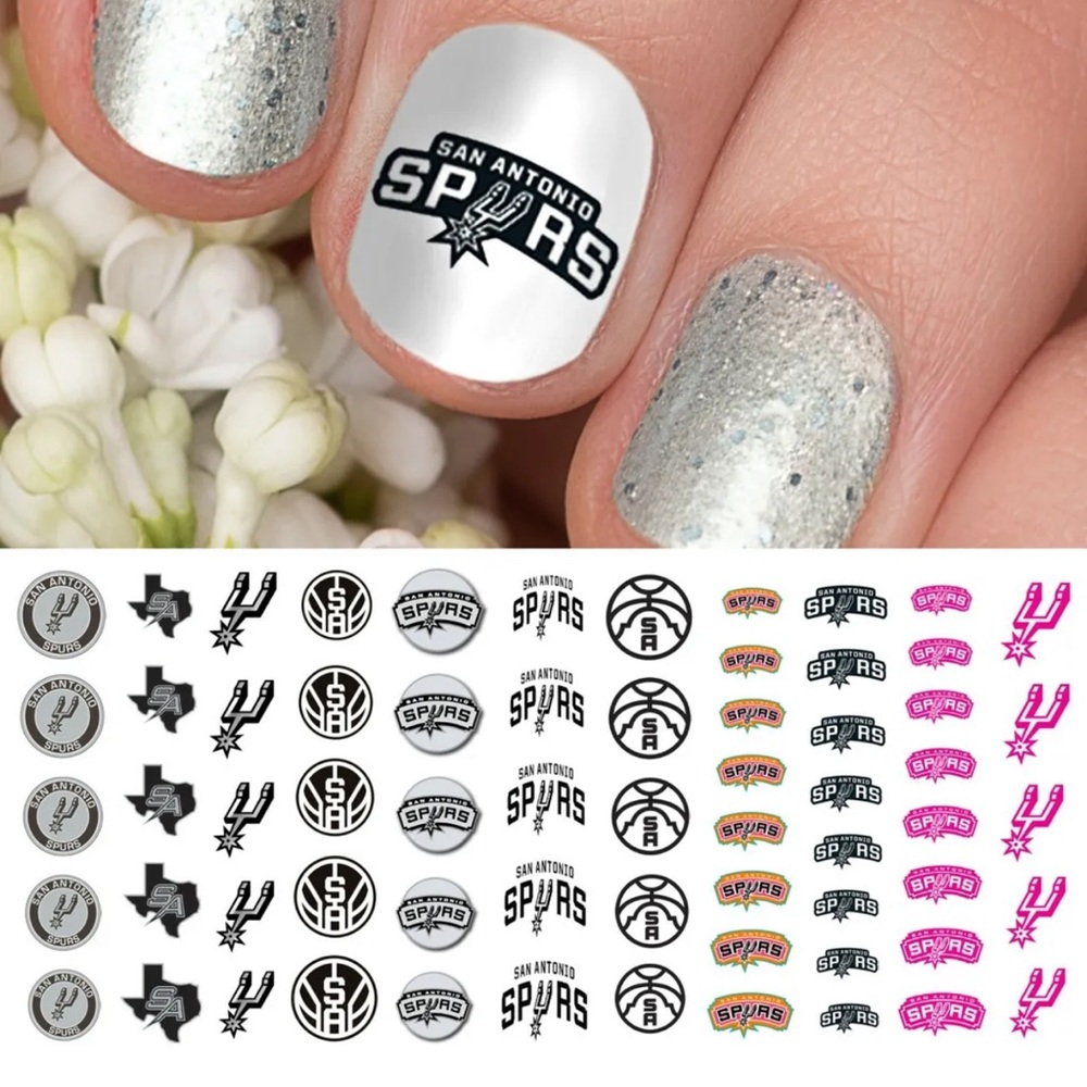 💌 San Antonio Spurs Nail decals BO/GO$6 🏀NBA basketball